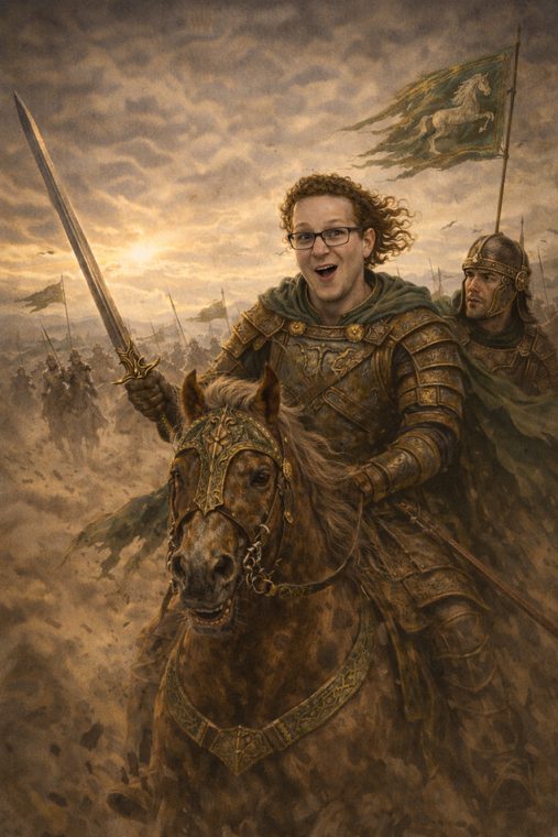 The rider singing