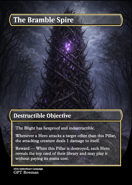 Custom Magic card: The Bramble Spire, one of the blight monoliths